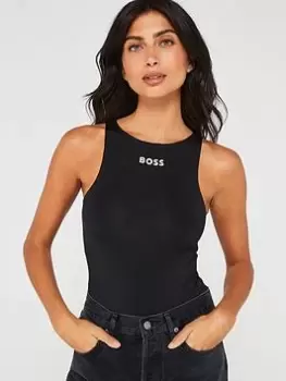 BOSS Logo Bodysuit - Black, Size S, Women