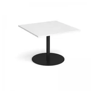 Eternal square extension table 1000mm x 1000mm - Black base and white