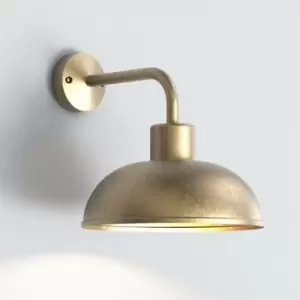 Astro Stornoway Outdoor Coastal Dome Wall Light Solid Brass, E27