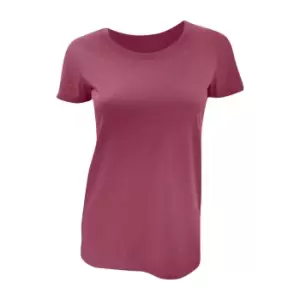 Bella Ladies/Womens Triblend Crew Neck T-Shirt (L) (Maroon Triblend)