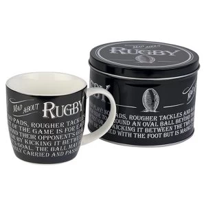 Ultimate Gift for Man Mug in a Tin Rugby