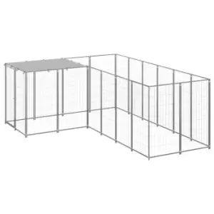 Vidaxl Dog Kennel Silver 4.84 M Steel