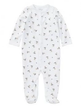 Ralph Lauren Baby Boys Classic Bear Print All In One - White, Size 9 Months