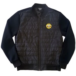 Guns N' Roses - Classic Logo Unisex Large Quilted Jacket - Black