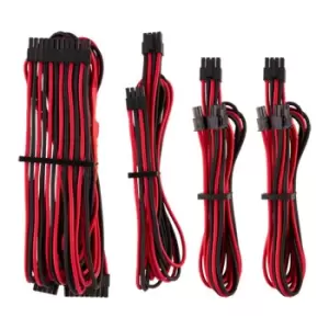 Corsair Type 4 Gen 4 PSU Red/Black Sleeved Cable Starter Kit