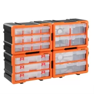 Monzana - Small Part Organiser Box Extendable Different Sizes Tool Compartment Pieces 72 Facher Komplettset (de)