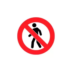 PVC pictogram, no pedestrians, pack of 2, self-adhesive