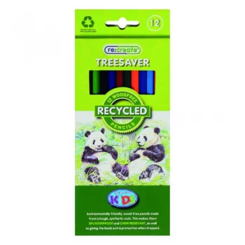 ReCreate Treesaver Recycled Colouring Pencils Pack of 12 TREE12COL