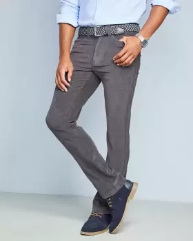 Cotton Traders Mens Stretch Cord Jeans in Grey