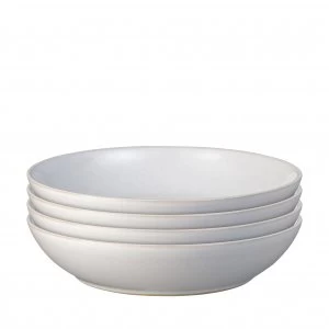 Intro Stone White 4 Piece Pasta Bowl Set