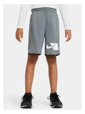 Nike Boys Nk Dry Hbr Short, Grey/White, Size L=12-13 Years