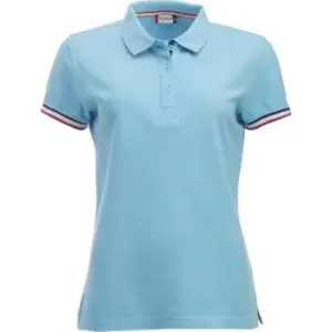 Clique Womens/Ladies Newton Polo Shirt (XL) (Sky Blue)