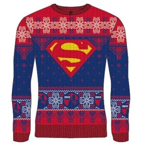 DC Superman - Logo Unisex Christmas Jumper Large