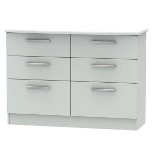 Robert Dyas Fourisse Ready Assembled 6-Drawer Midi Chest of Drawers