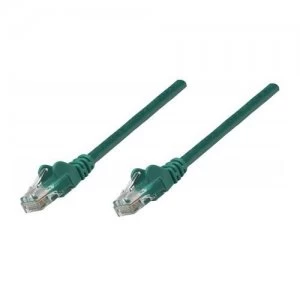 Intellinet Network Patch Cable Cat5e 15m Green Copper U/UTP PVC RJ45 Gold Plated Contacts Snagless Booted Polybag