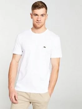 Lacoste Sportswear Small Logo T-Shirt - White, Size 6, Men