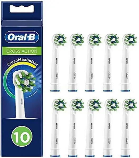 Oral B Cross Action Toothbrush Replacement Heads 10Pcs