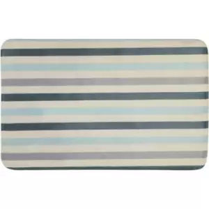 Bath Mats Non Slip Colourful Bath Mat Stylish Stripe Design Rectangular Shaped Mats For Bathroom With Soaking Ability 80 x 50 x 1 - Premier Housewares