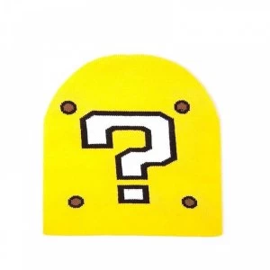 Nintendo Super Mario Bros. Question Mark Cuffless Beanie - Yellow