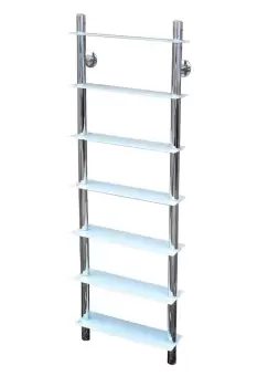 Splash' - Wall Mounted Glass Bathroom Storage Shelves - White