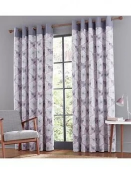 Catherine Lansfield Retro Floral Eyelet Curtains