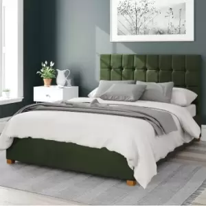 Sinatra Plush Velvet Ottoman Bed Forest (Green)