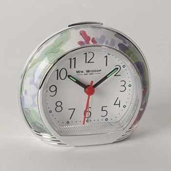 Round Alarm Clock - Green Flower