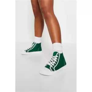 I Saw It First Green Contrast Detail High Top Trainers - Green