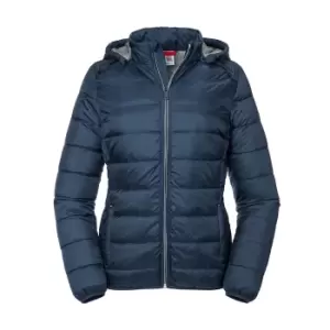 Russell Womens/Ladies Hooded Nano Padded Jacket (M) (French Navy)