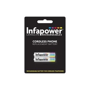 Infapower Rechargeable Ni-MH Battery for Cordless Telephones 2 x AAA 1.2v 700mAh