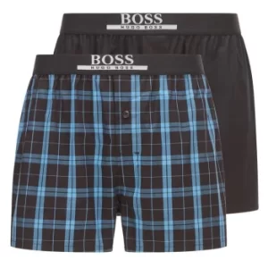 Hugo Boss 2 Pack Boxers Blue/Black Size L Men