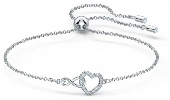 Swarovski Infinity Heart Bracelet Rhodium Plated Jewellery