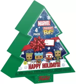 Marvel Gingerbread Tree Holiday Box - POP! Keychain 4-Pack (Glow in the Dark) Funko Pocket Pop! multicolour