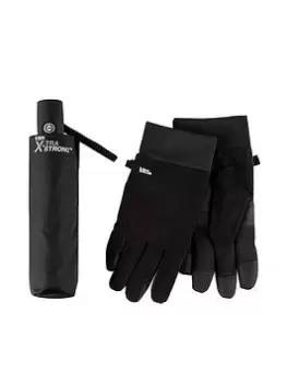 Totes Xtra Strong Umbrella & Technical Gloves Set