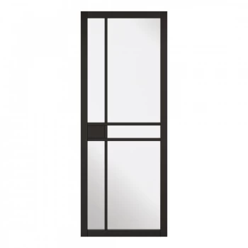 LPD Greenwich Black Primed 5 Light Clear Glazed Internal Door - 1981mm x 762mm (78 inch x 30 inch)
