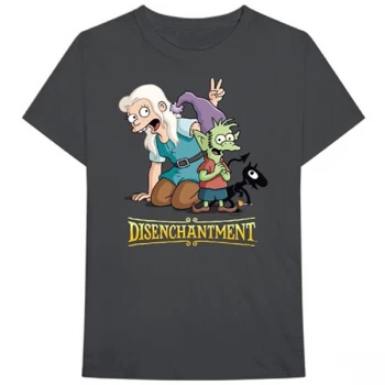 Disenchantment - Group Unisex Medium T-Shirt - Grey