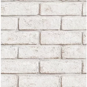 Superfresco Easy Brick White and Red Wallpaper Paper