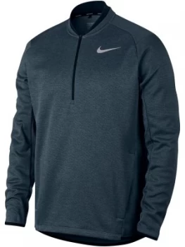 Mens Nike Therma Half Zip Jumper Blue