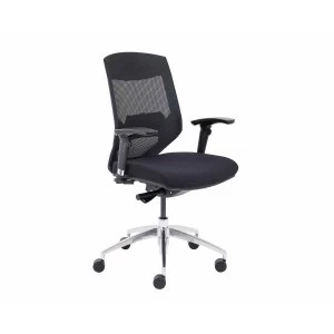 TC Office Vogue Mesh Back Task Chair with Chrome Base, Black