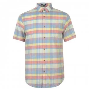 Gant Gant Short Sleeved Mul Mdras Shirt - Blue 420