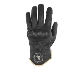 Helstons Sun Air Summer Leather Black Beige Gloves T12