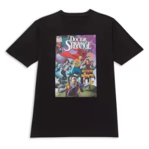 Marvel Dr Strange Group Comic Oversized Heavyweight T-Shirt - Black - S