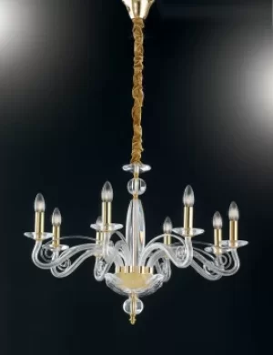 EPOQUE 8 Light Chandeliers Gold, Crystal 70x52cm