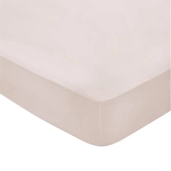 Bedeck of Belfast Fine Linens 300TC Plain Dye Fitted Sheet - TUBEROSE