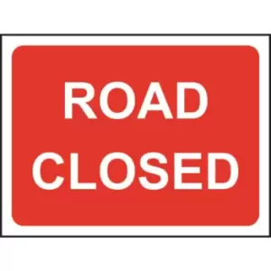 Zintec 1050 x 750mm Road Closed Road Sign with Frame