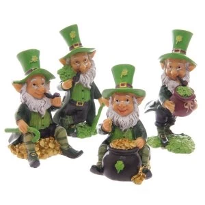 Mini Leprechaun (Pack Of 4) Figurines