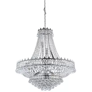 Versailles 13 Light Chandelier Chrome Finish, E14