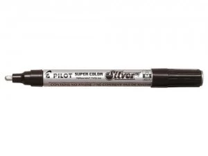 Pilot Super Color Med Paint Marker Silver PK12