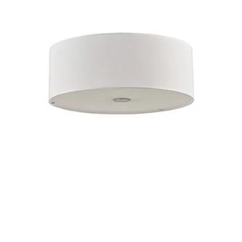 Woody 4 Light Medium Ceiling Flush Light White, E27