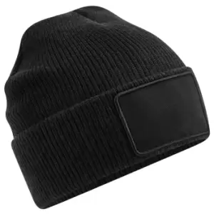 Beechfield Thinsulate Removable Patch Beanie (One Size) (Black)